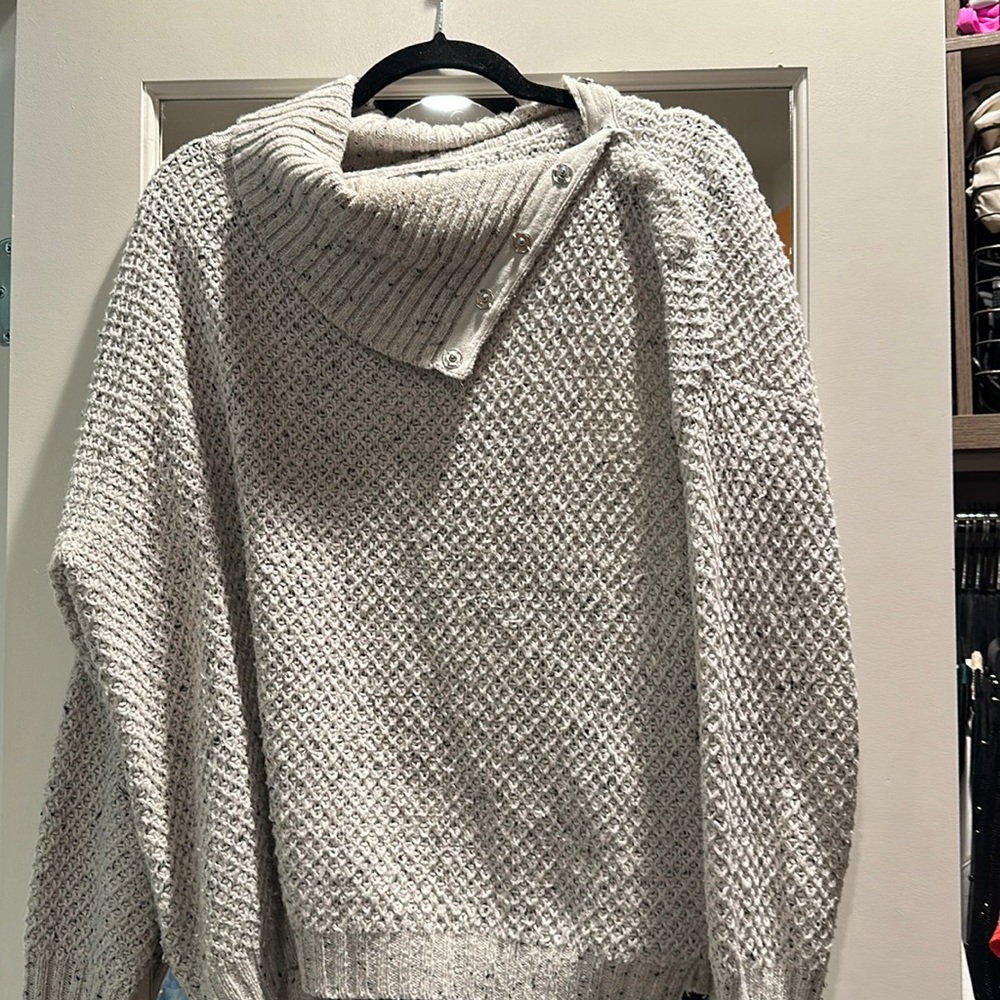 Michael Stars Slub Knit Cowl Sweater S